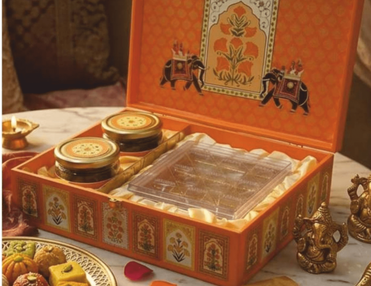 2 Jar Cavity Crystal Mdf Box